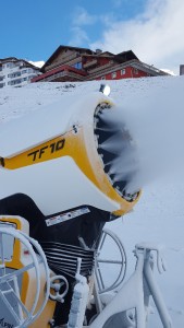 Schneekanone in Hochsölden im Skigebiet