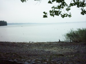 Ausblick von Land auf den Bodensee